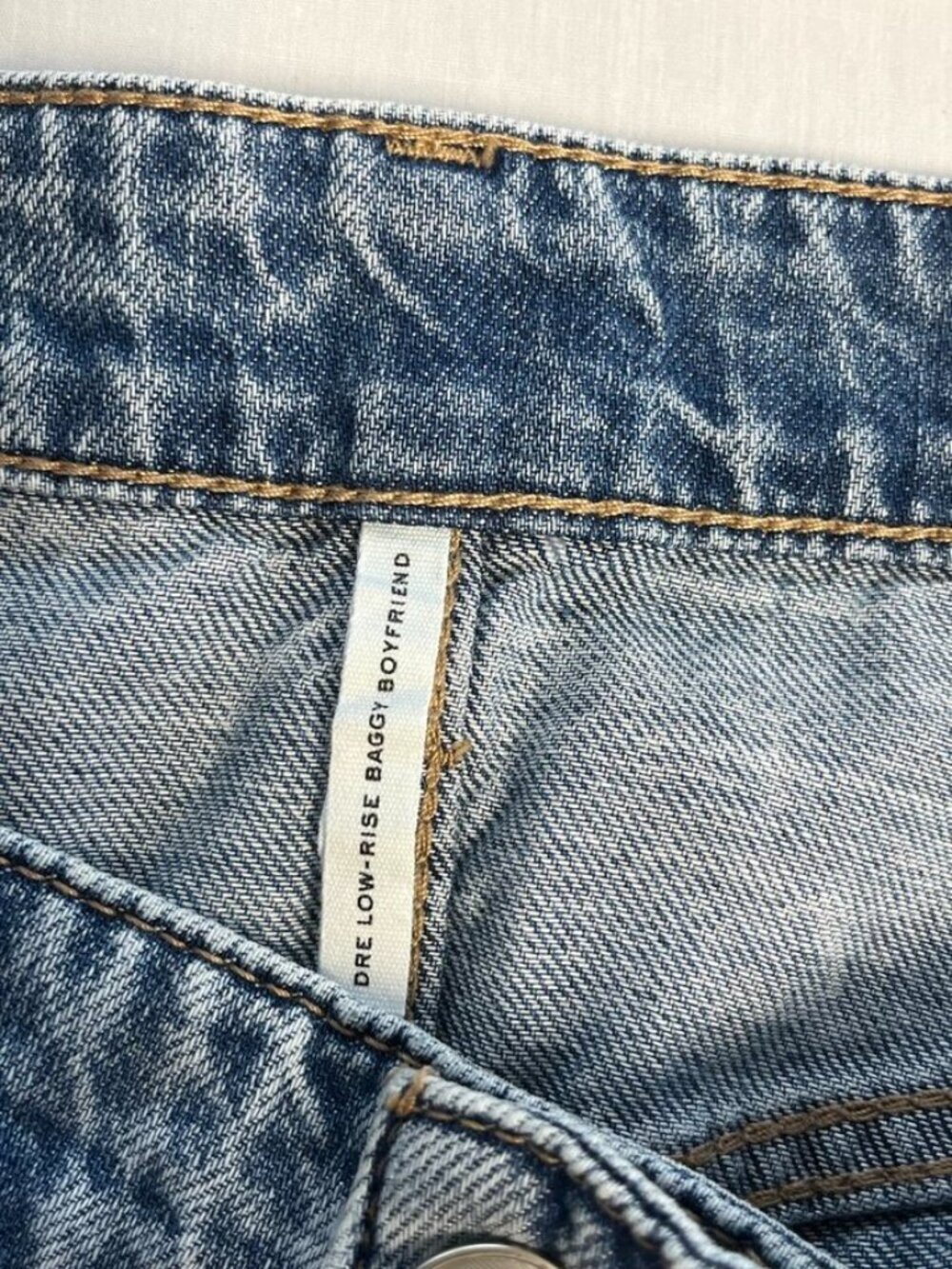 rag & bone Dre Low Rise Baggy Boyfriend Jeans Womens 31 Raw Hem NWT - Picture 11 of 13